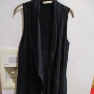 Testimony‎ Los Angeles Vest lagenlook black long L french terry